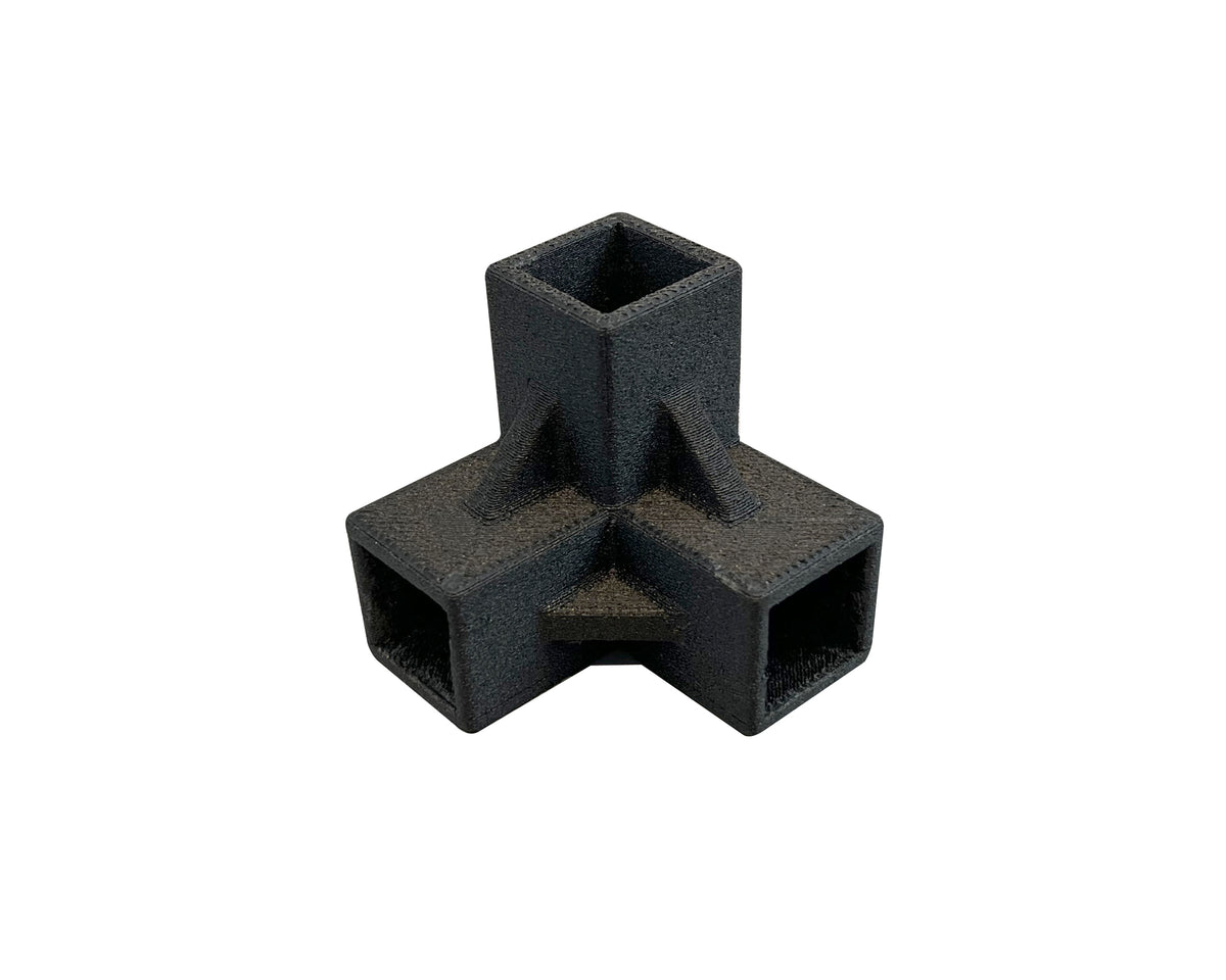 3-Way Corner Connector for Square Tube & Box Section | Heavy-Duty Plas ...
