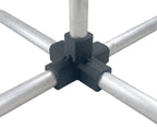5 way tube connector for round tube and pipe