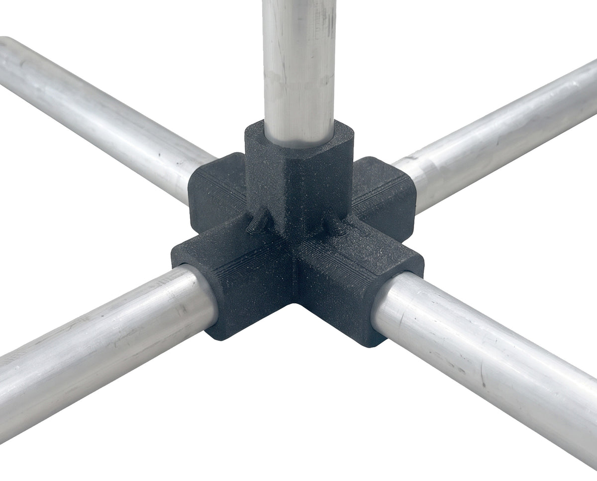 5 way tube connector for round tube and pipe